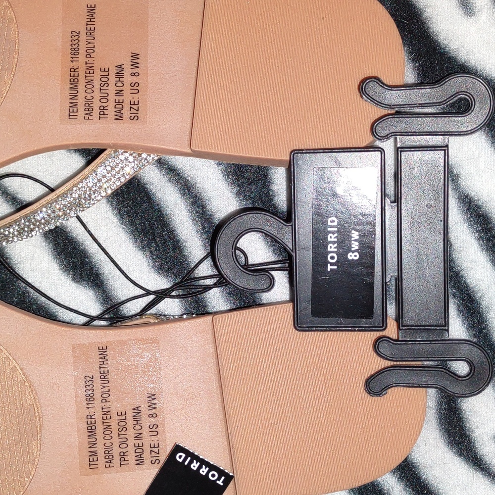 ๐ฃTORRID Clear Rhinestone Sunnie Flip Flops Reasonal Priced - Picture 12 of 15